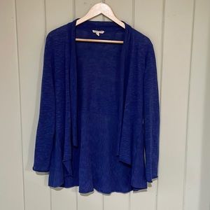 Eileen Fisher Lightweight Linen Blue Cardigan Small